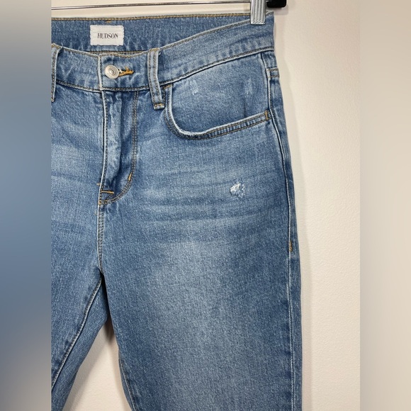 HUDSON Jeans Men’s Size 30 Ace‎ Skinny-Fit Distressed Blue Medium Wash - Picture 4 of 10
